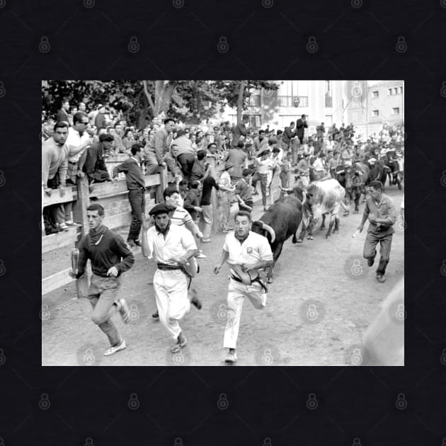 Pamplona Spain Running of the Bulls by In Memory of Jerry Frank